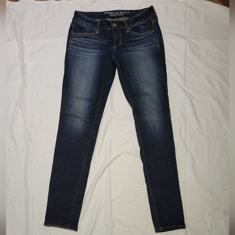 American Eagle Outfitters Women's Dark Blue Skinny Jeans Jeggings
